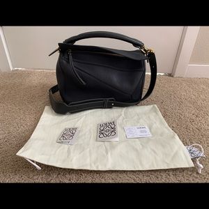 Loewe medium puzzle bag, midnight navy